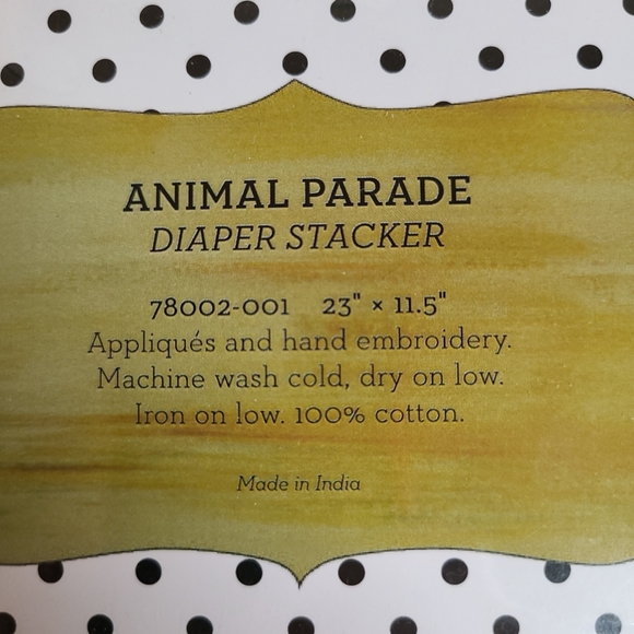 MacKenzie Childs Animal Parade Baby Diaper Stacker No Tags/New in Package - Picture 4 of 8